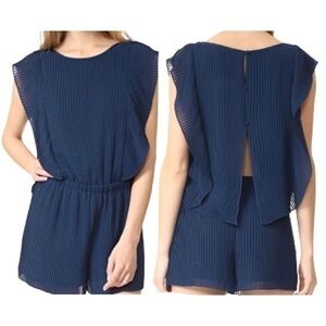 Club Monaco Blue Pleated Jonet Romper 4
